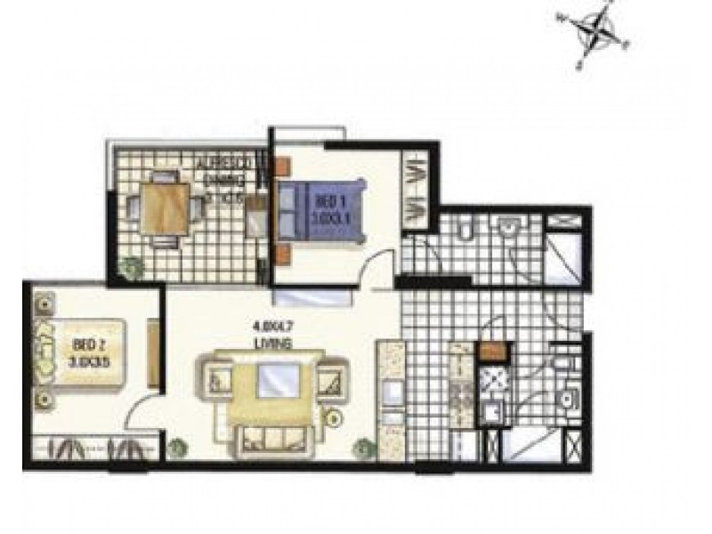 1707/128 CHARLOTTE STREET, Brisbane City QLD 4000 Floorplan