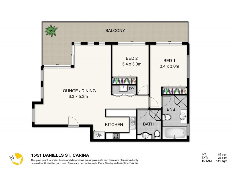 15/51-55 Daniells Street, Carina QLD 4152 Floorplan