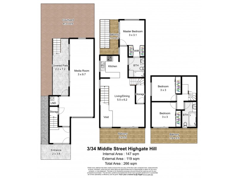 3/34 Middle Street, Highgate Hill QLD 4101 Floorplan