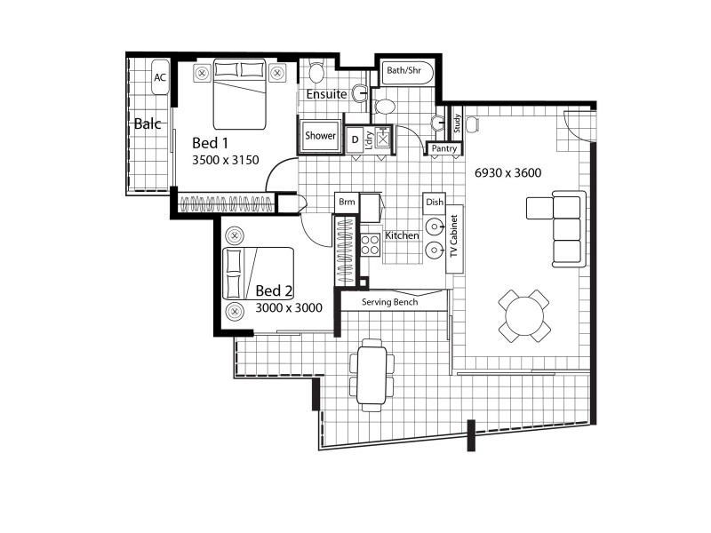 18/153 Lambert Street, Kangaroo Point QLD 4169 Floorplan