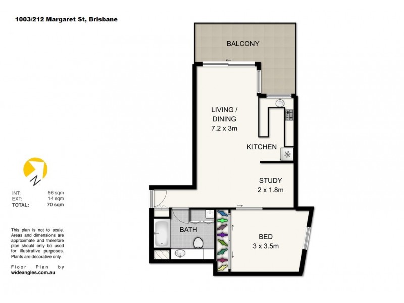 1003/212 Margaret Street, Brisbane City QLD 4000 Floorplan