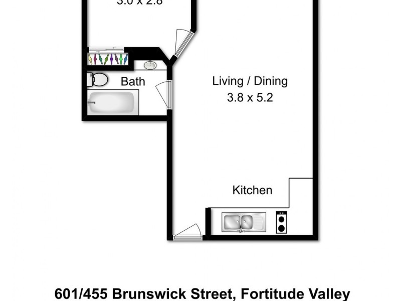 601/455 Brunswick Street, Fortitude Valley QLD 4006 Floorplan