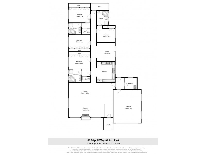 43 Tripoli Way, Albion Park NSW 2527 Floorplan