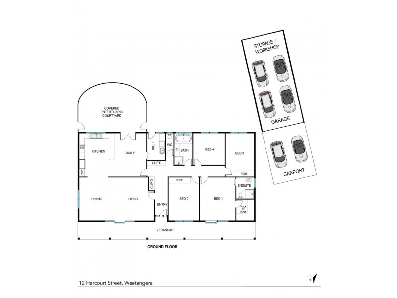 12 Harcourt Street, Weetangera ACT 2614 Floorplan