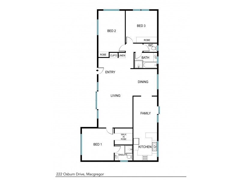 222 Osburn Drive, Macgregor ACT 2615 Floorplan