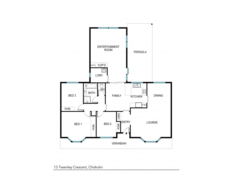 13 Twamley Crescent, Chisholm ACT 2905 Floorplan