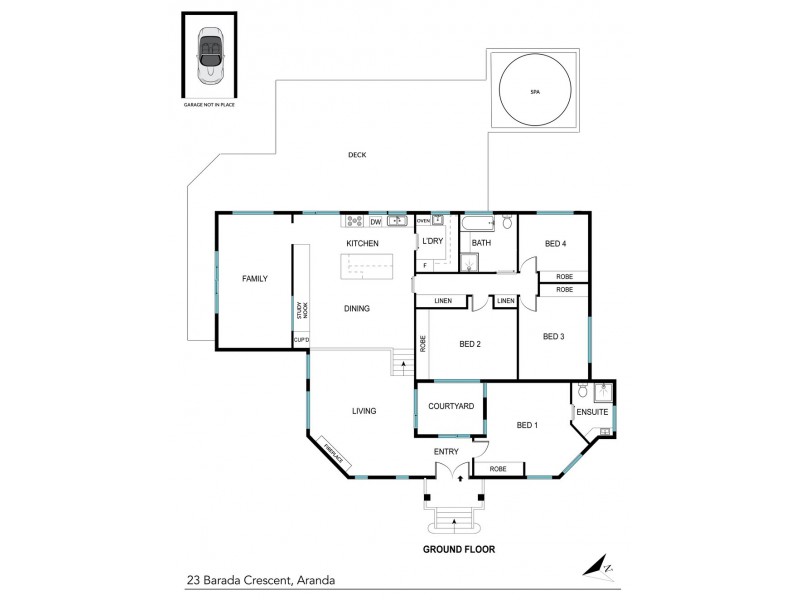 23 Barada Crescent, Aranda ACT 2614 Floorplan