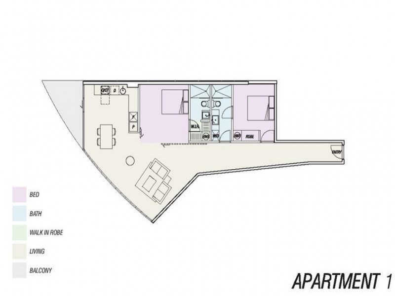 1201/83 Queens Road, Melbourne VIC 3004 Floorplan