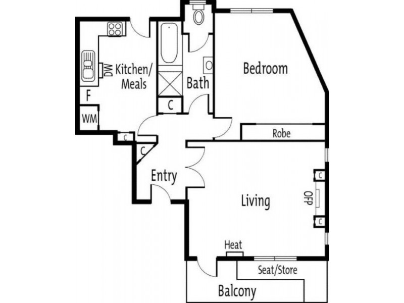 1/1 Robe Street, St Kilda VIC 3182 Floorplan