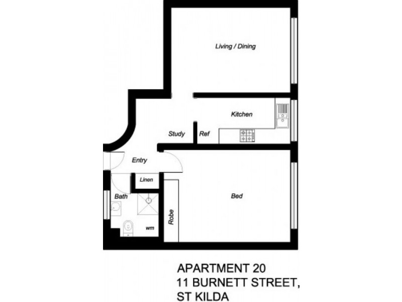 20/11 Burnett Street, St Kilda VIC 3182 Floorplan