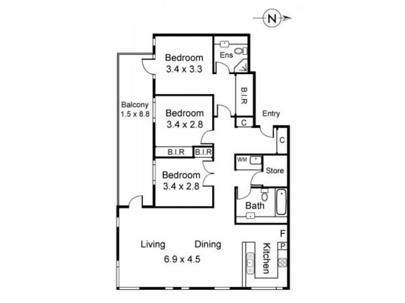 5/2 Graham Street, Port Melbourne VIC 3207 Floorplan