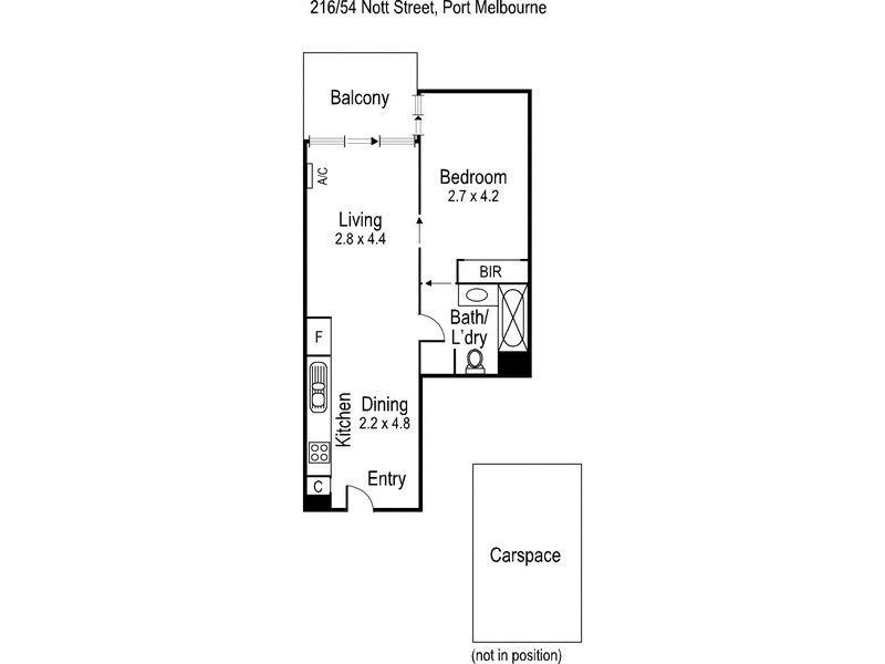 216/54 Nott Street, Port Melbourne VIC 3207 Floorplan