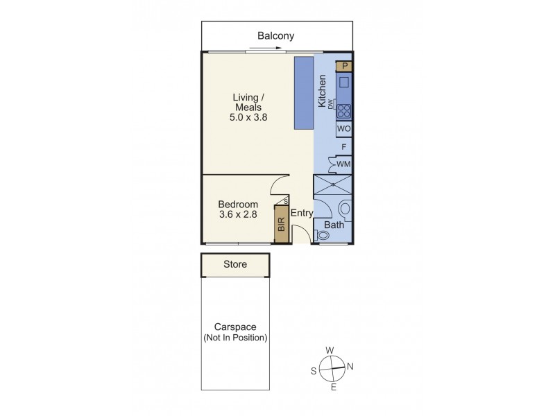 307/78 Inkerman Street, St Kilda VIC 3182 Floorplan