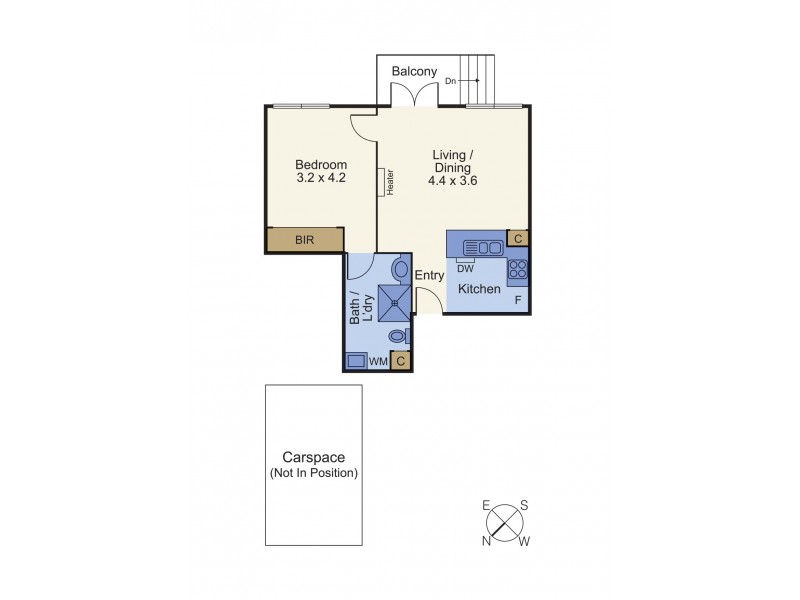 1/12 Acland Street, St Kilda VIC 3182 Floorplan