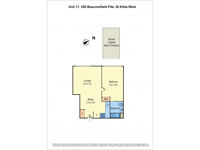 17/350 Beaconsfield Parade, St Kilda West VIC 3182 Floorplan