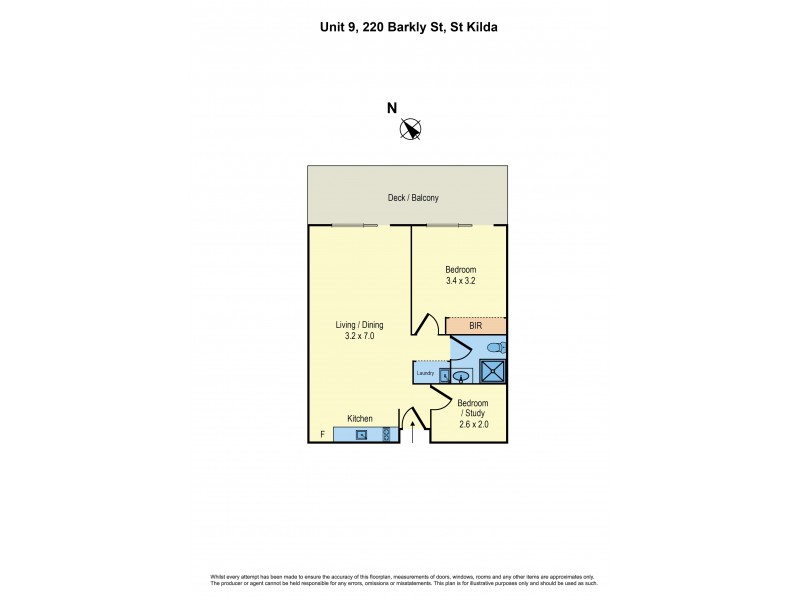 9/220 Barkly Street, St Kilda VIC 3182 Floorplan