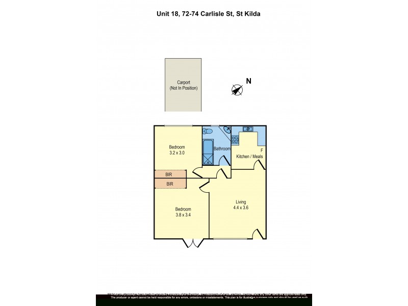 18/72-74 Carlisle Street, St Kilda VIC 3182 Floorplan