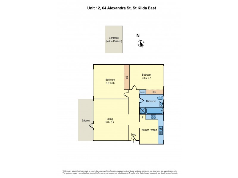 12/64 Alexandra Street, St Kilda East VIC 3183 Floorplan