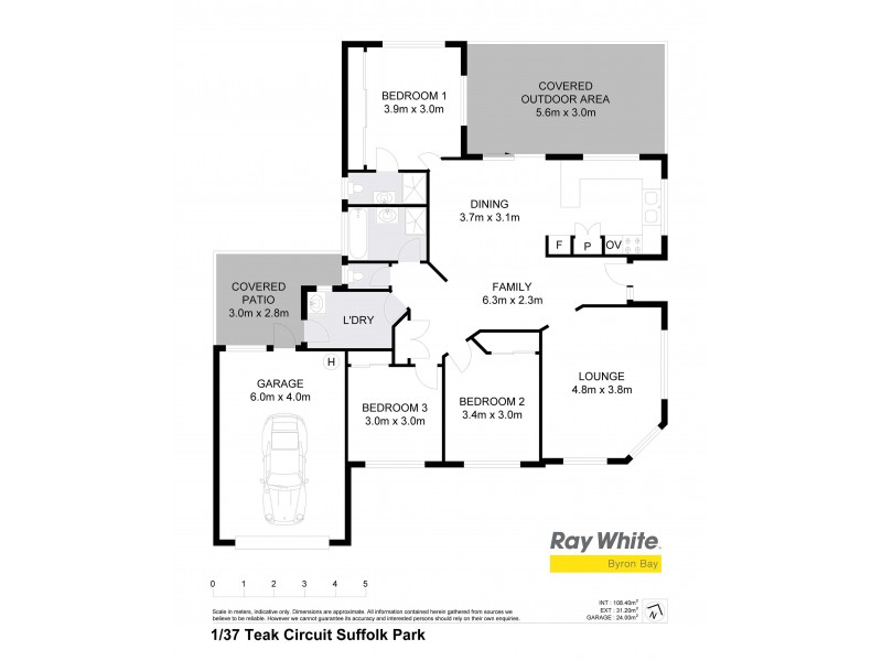 1/37 Teak Circuit, Suffolk Park NSW 2481 Floorplan