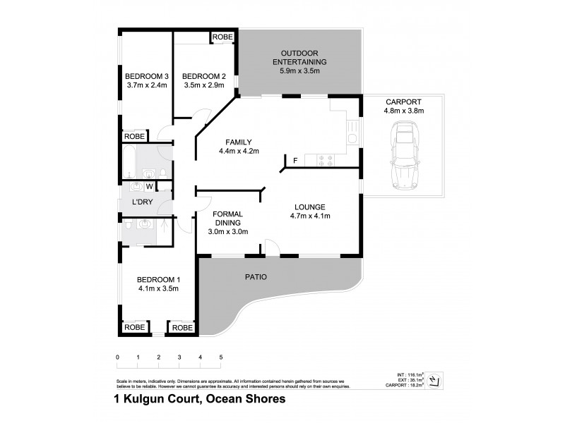1 Kulgun Court, Ocean Shores NSW 2483 Floorplan