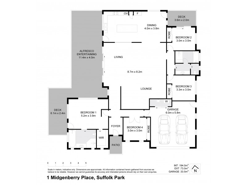 1 Midgenberry Place, Suffolk Park NSW 2481 Floorplan