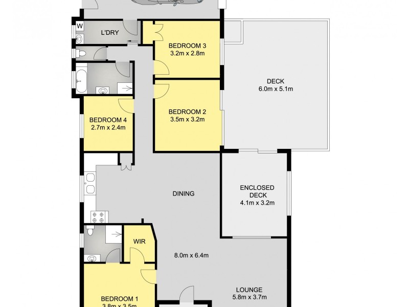 1 Jacaranda Drive, Byron Bay NSW 2481 Floorplan