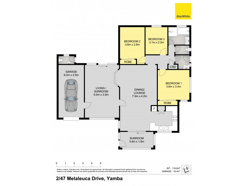 2/47 Melaleuca Drive, Yamba NSW 2464 Floorplan