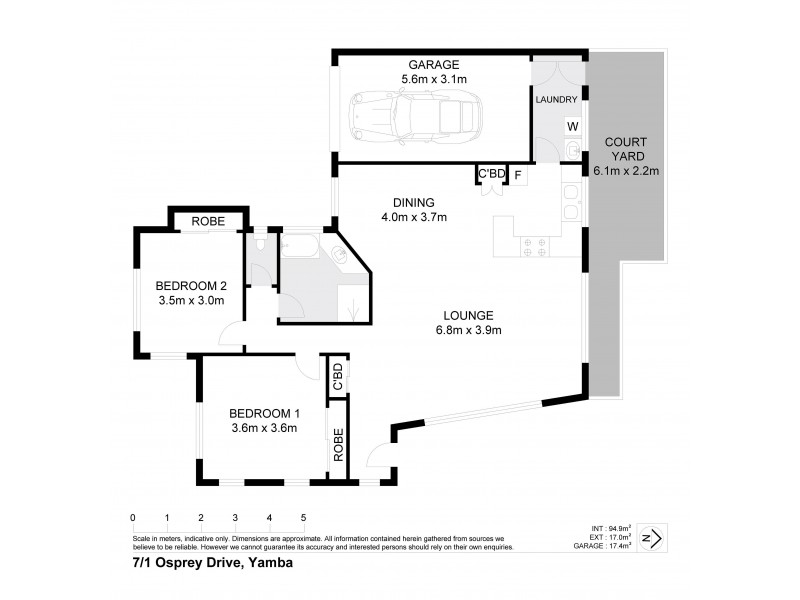 7/1 Osprey Drive, Yamba NSW 2464 Floorplan