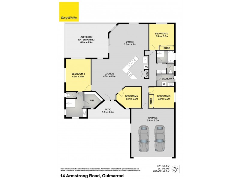 14 Armstrong Road, Gulmarrad NSW 2463 Floorplan