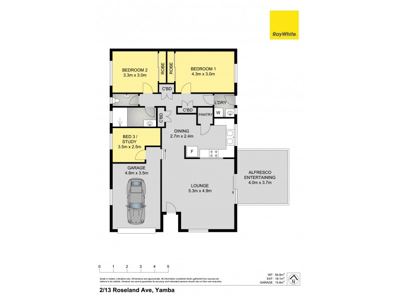 2/13 Roseland Avenue, Yamba NSW 2464 Floorplan