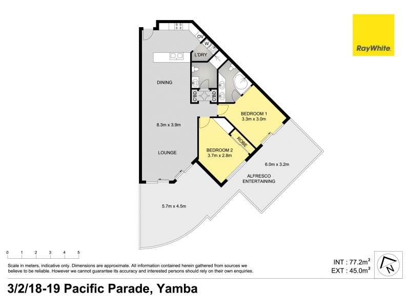 2/2 18-19 Pacific Parade, Yamba NSW 2464 Floorplan