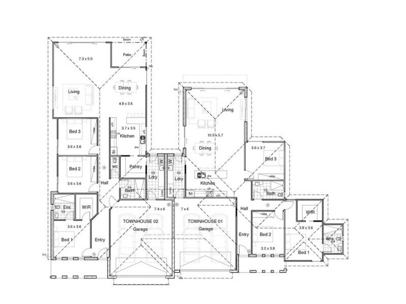 1 and 2 -29 Witonga Drive, Yamba NSW 2464 Floorplan