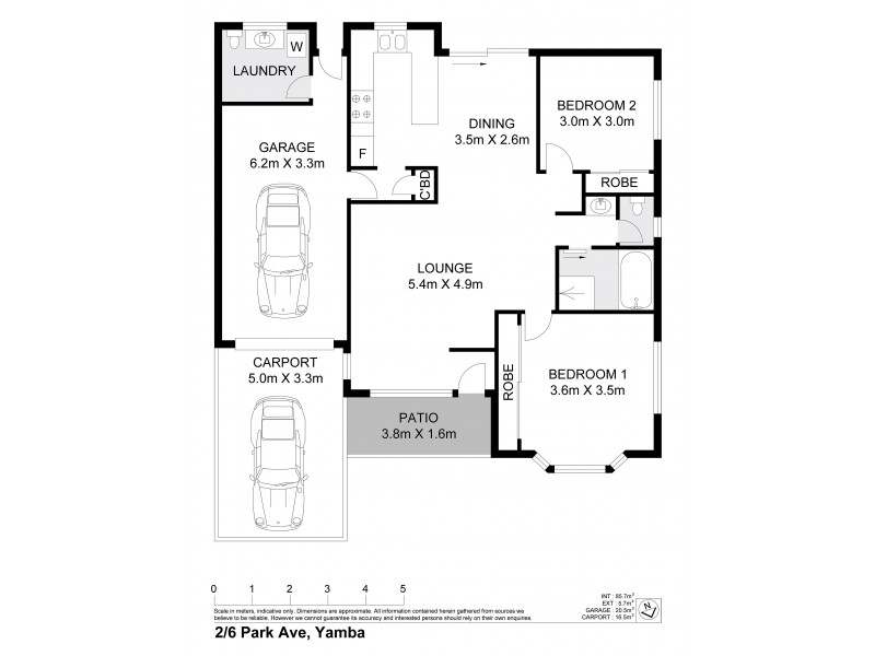 2/6 Park Ave, Yamba NSW 2464 Floorplan