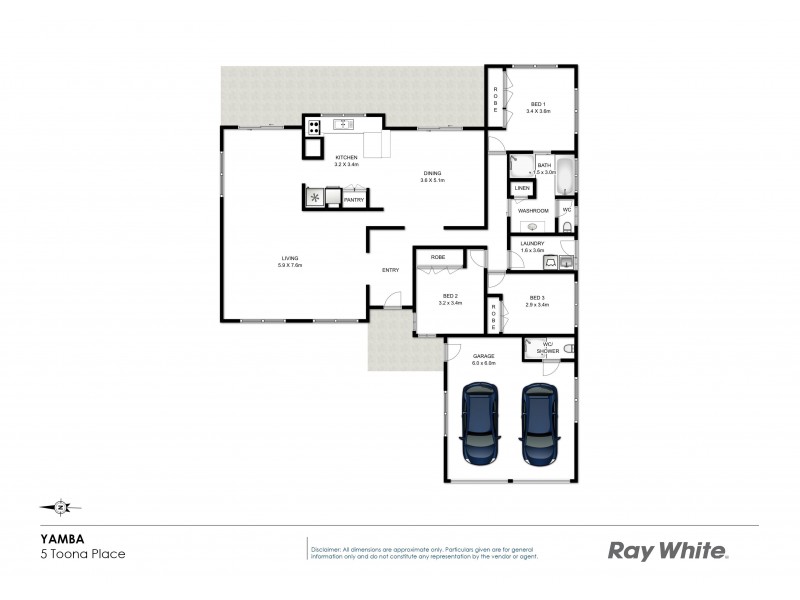 5 Toona Place, Yamba NSW 2464 Floorplan