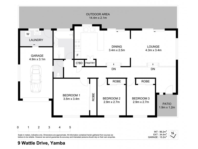 9 Wattle Drive, Yamba NSW 2464 Floorplan