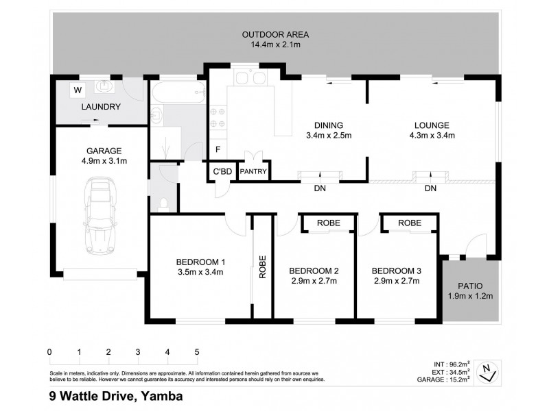 9 Wattle Drive, Yamba NSW 2464 Floorplan