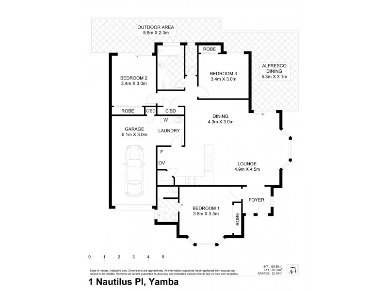 1 Nautilus Place, Yamba NSW 2464 Floorplan