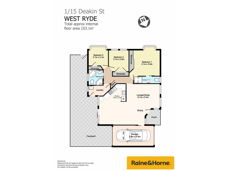 1/15 Deakin St, West Ryde NSW 2114 Floorplan