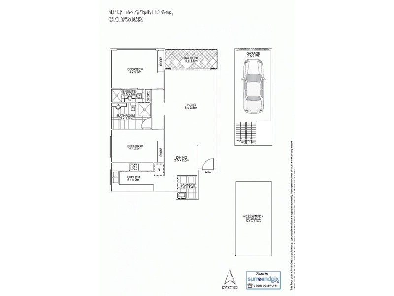 1/13 Bortfield Drive,, Chiswick NSW 2046 Floorplan