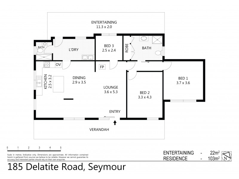 185 Delatite Road, Seymour VIC 3660 Floorplan