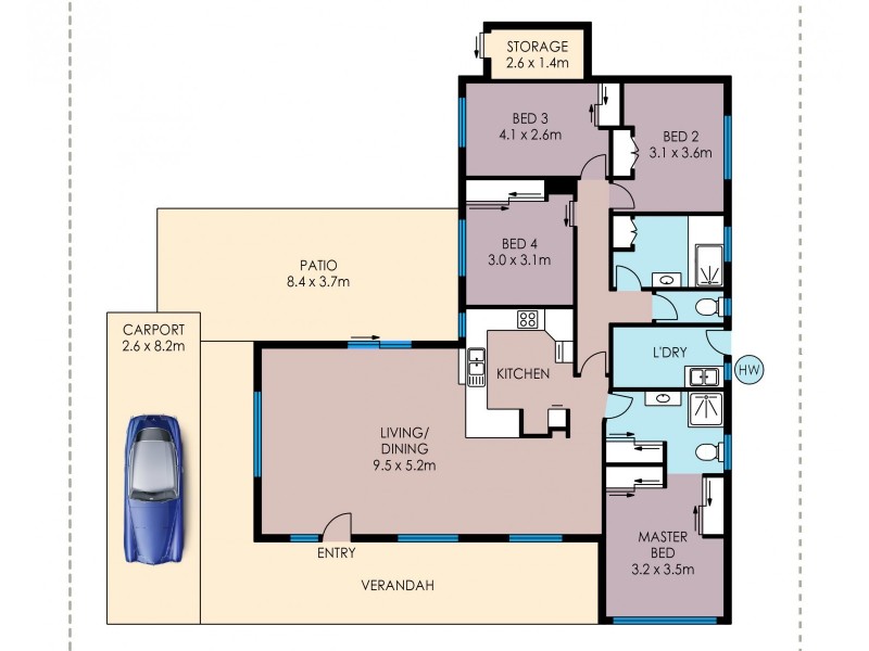 26 Pine Street, Kirwan QLD 4817 Floorplan
