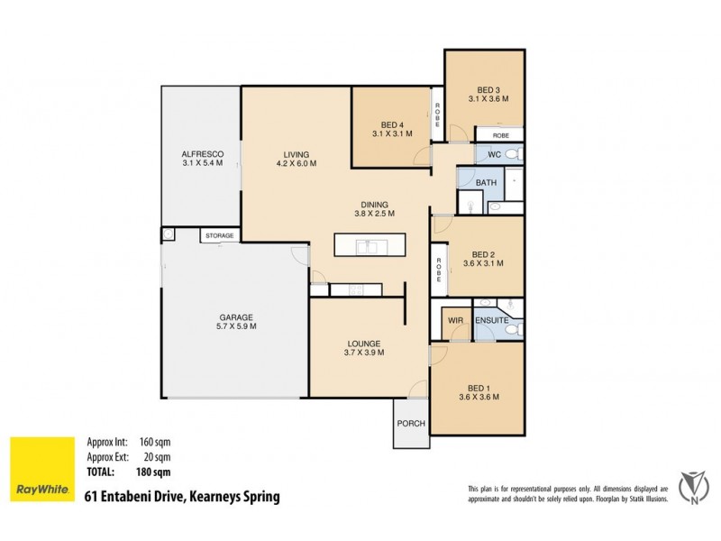 61 Entabeni Drive, Kearneys Spring QLD 4350 Floorplan