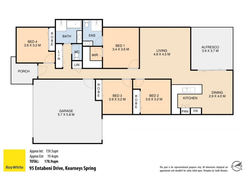 95 Entabeni Drive, Kearneys Spring QLD 4350 Floorplan