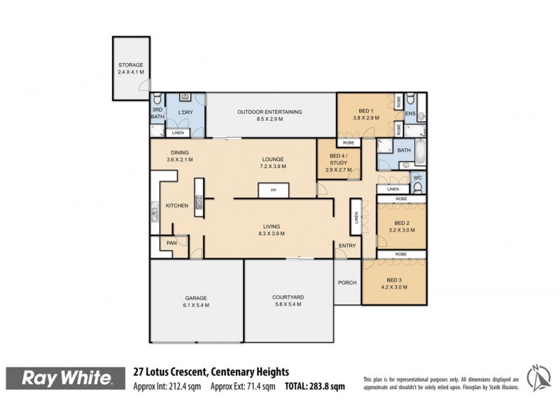 27 Lotus Crescent, Centenary Heights QLD 4350 Floorplan