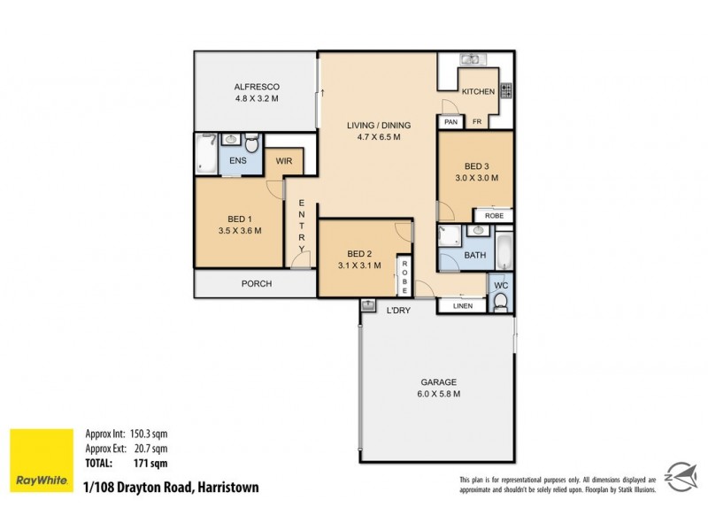 Unit 1/108 Drayton Road, Harristown QLD 4350 Floorplan