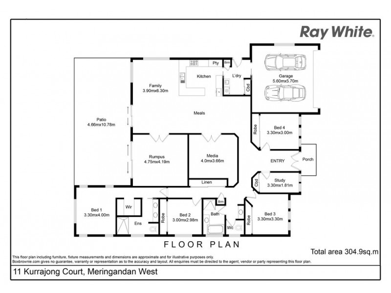 11 Kurrajong Court, Meringandan West QLD 4352 Floorplan