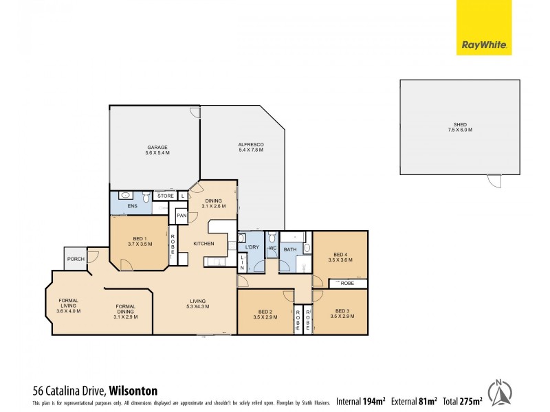 56 Catalina Drive, Wilsonton QLD 4350 Floorplan