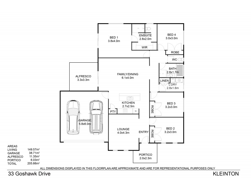 33 Goshawk Drive, Kleinton QLD 4352 Floorplan