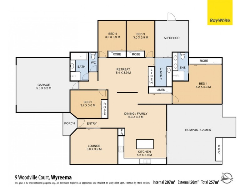 9 Woodville Court, Wyreema QLD 4352 Floorplan