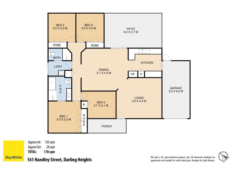 161 Handley Street, Darling Heights QLD 4350 Floorplan